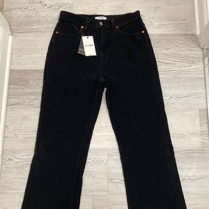 Re/done washed black 70s loose flare jeans size 29